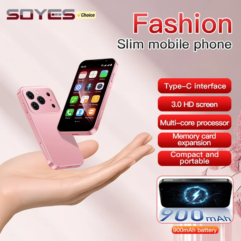 

SOYES i17 Mini Smartphone 3.0inches HD 2GB RAM 16GB ROM Dual SIM Card 5MP Type-C Android Small 3G Mobile Phone Face Unlock