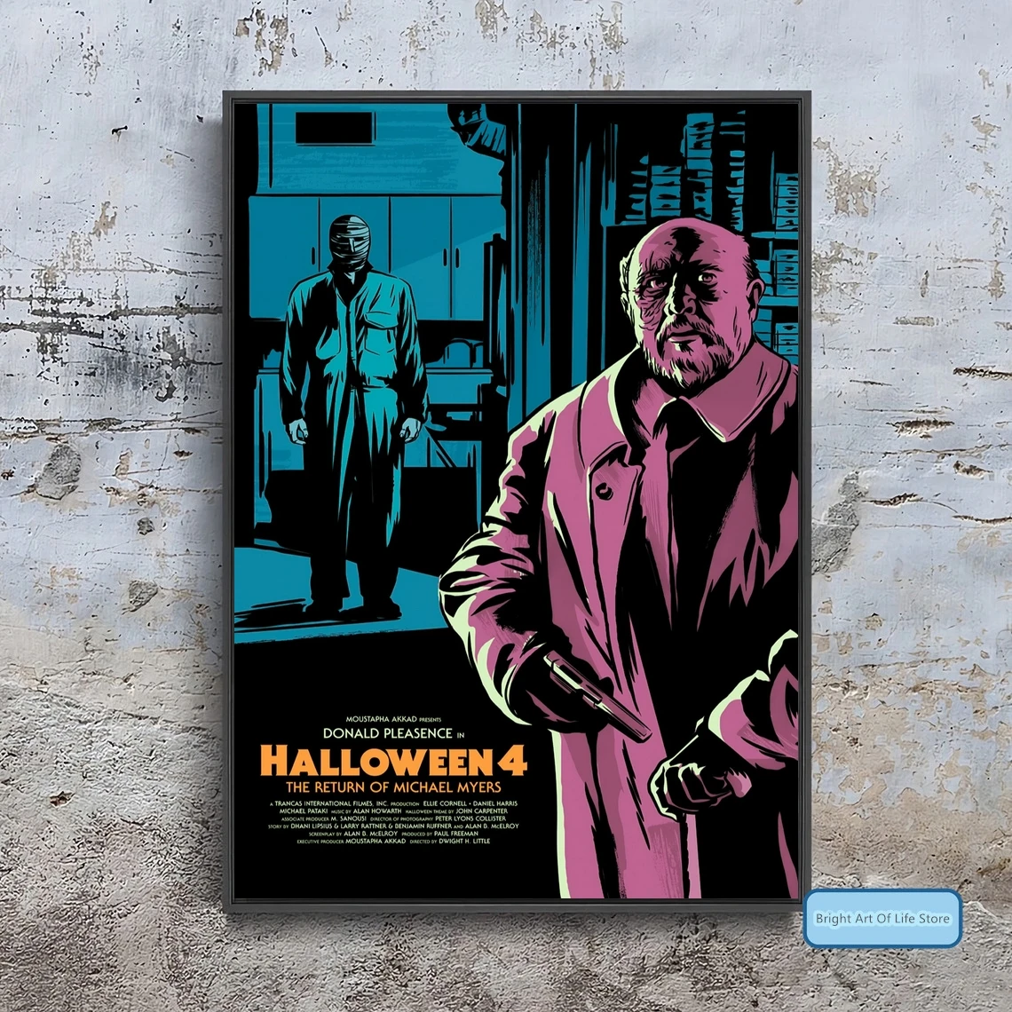 Halloween 4 The Return of Michael Myers (1988) Classic Movie Poster Cover Photo Print Canvas Wall Art Home Decor (Unframed)