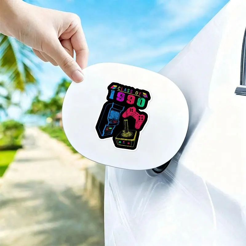 

1Pc 1990 Retro Game Controller Vinyl Sticker, Waterproof Vintage Decal for Motorcycle Car Laptop Decor