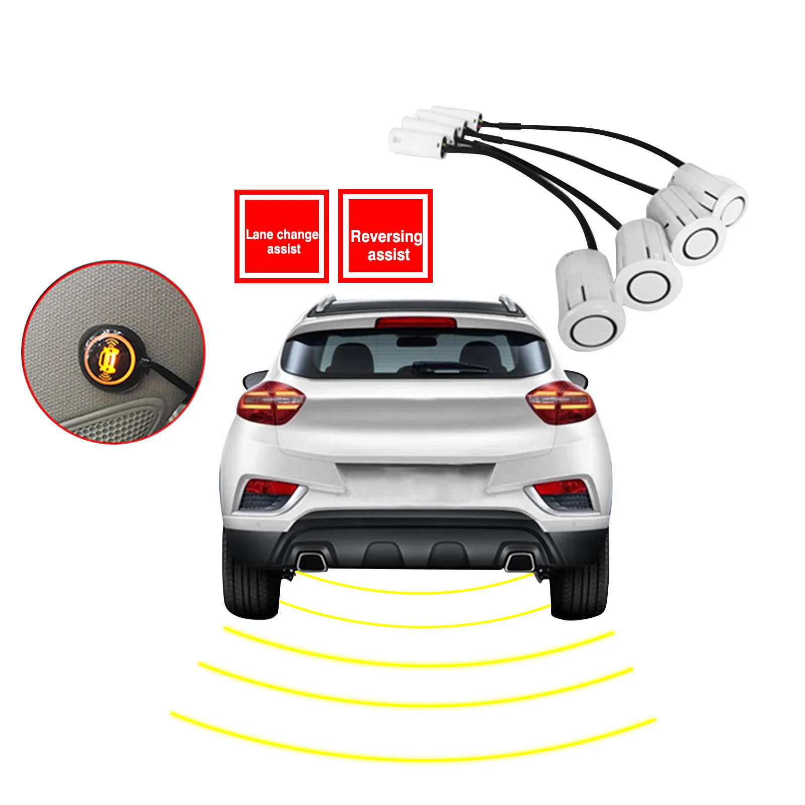 Car BSD BSM Ultrasonic Blind Spot Monitoring System Change Lane Aided Parking Blind Spot Detection System Safe Driving