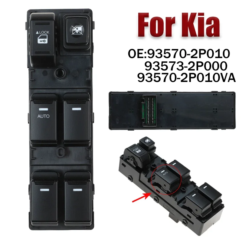 

Автомобильный электрический дверной переключатель стеклоподъемника 93570-2P010VA для Kia Sorento 2009-2014