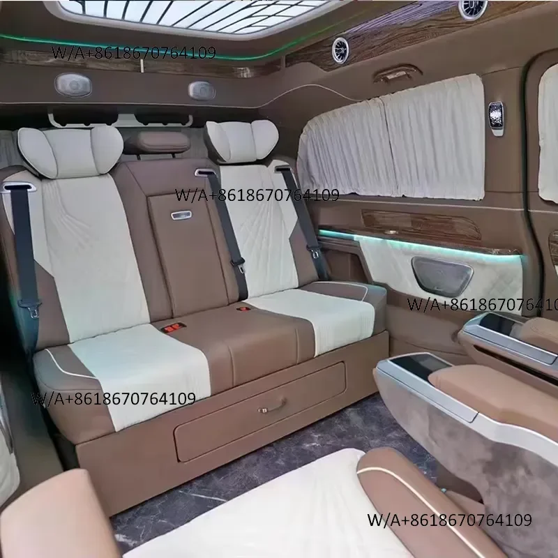 Suitable forluxu ry Comfortable Rear Seat Adjustable 3 Person Seat, Bed Seats Tailored for Van Business Cars - view 5