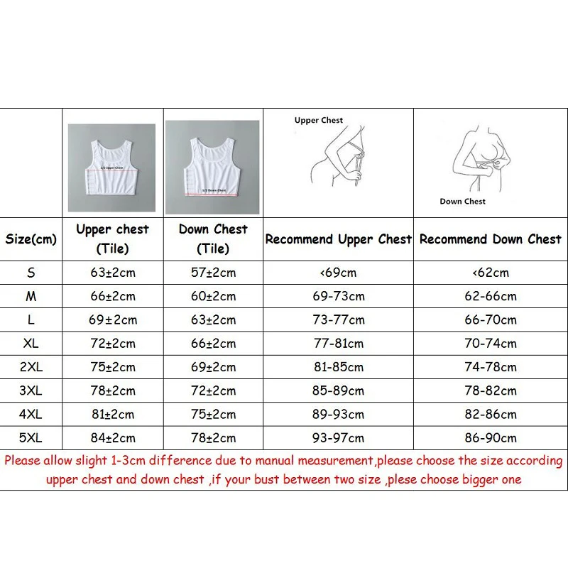 S-5XL Flat Breast Binder Les Transboy Lesbian Underwear Corset Women Side Buckle Short Vest Tank Top Shaper Bustier Chest Binder