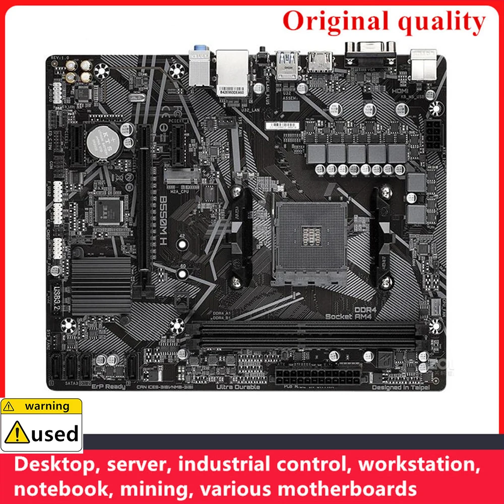 For B550M H Motherboards Socket AM4 DDR4 64GB For AMD B550 Desktop Mainboard M,2 NVME USB3.0