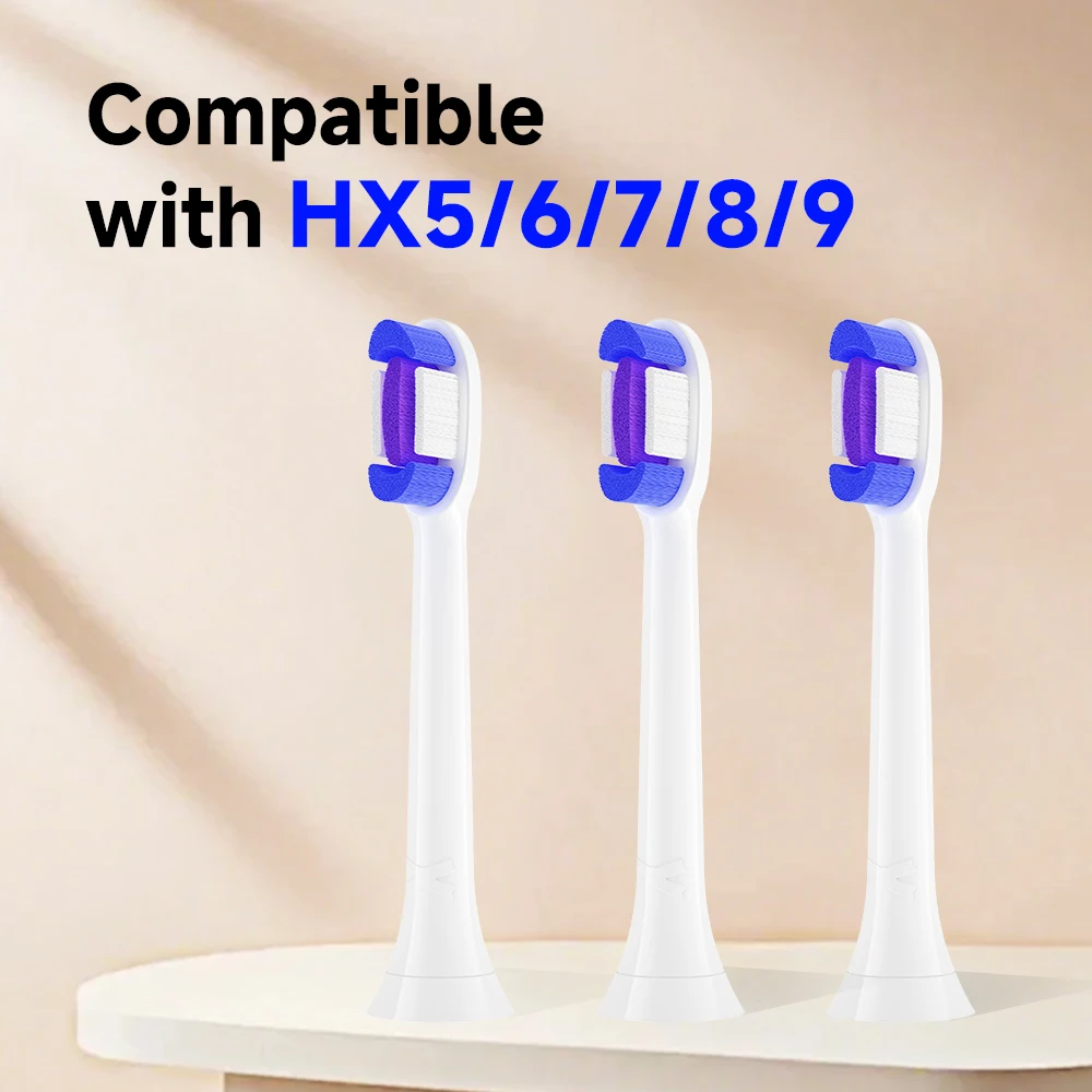 

20Pcs Replacement Toothbrush Heads Compatible with Philips Replacement Electric Brush Head 6500 6100 5300