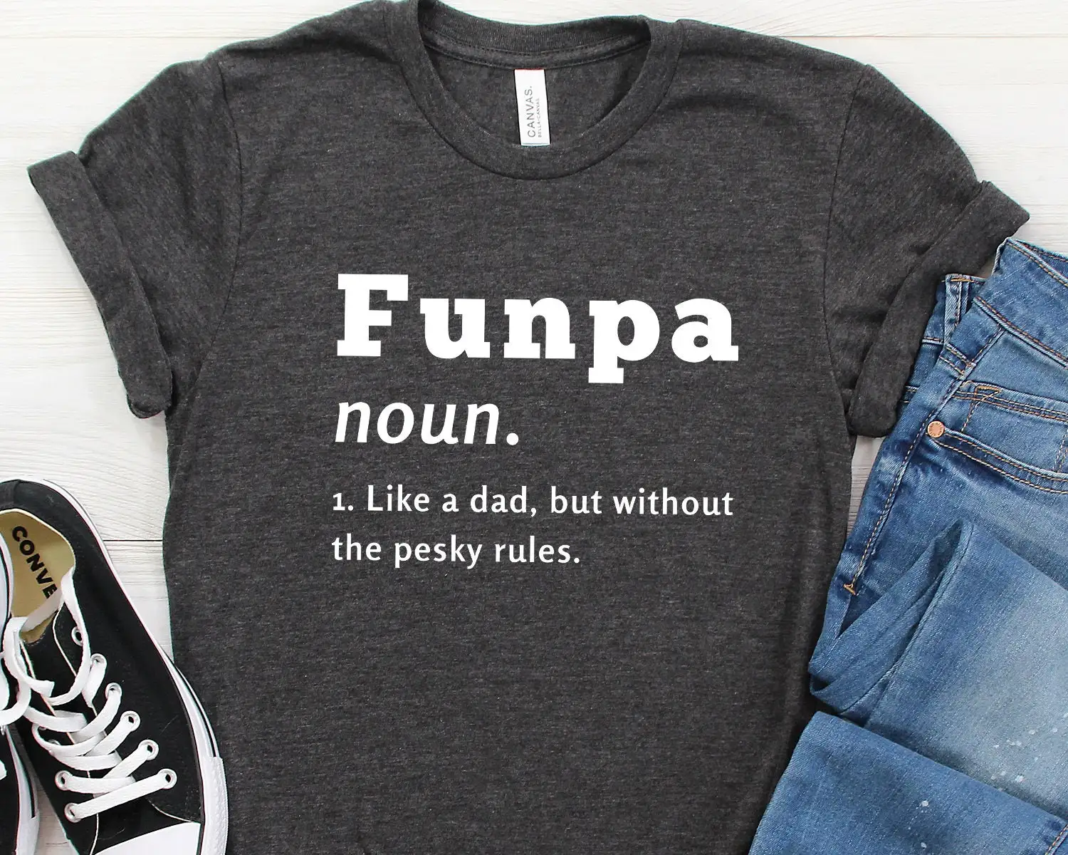 Funpa Definition T Shirt Grandpa Funny Papa Father's Day