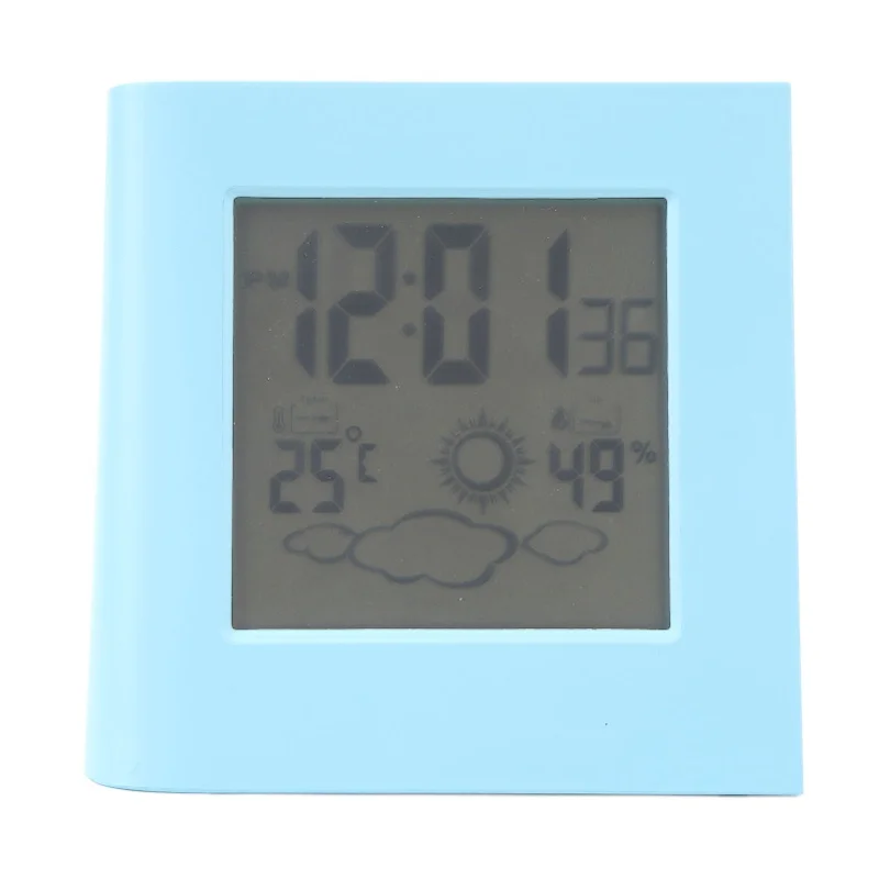 Solar Battery Dual Energy Alarm Clock Weather Forecast Temperature Humidity Alarm Clock