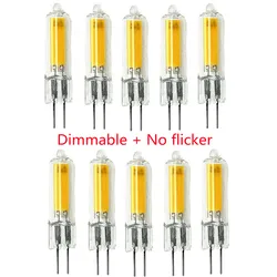 10pcs Dimmable No Flicker LED Bulb G4 Light Bulb AC/DC12V Glass LED Lamp Spotlight Chandelier Lighting Replace Halogen Lamp