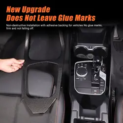 ABS Carbon Fiber Car Center Control Gear Panel Frame Trim For BMW 1 Series 2 Series F40 F44 2020-2023 Decoration Car Accessories