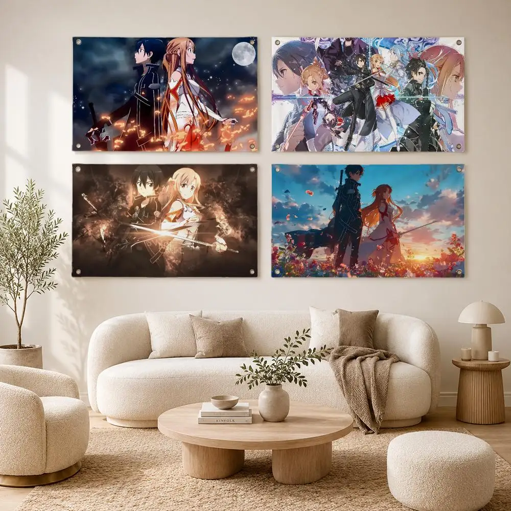 Flags flag For Decoration Outdoor Picnic Hanging Home Camping Party Banner Sword Art Online