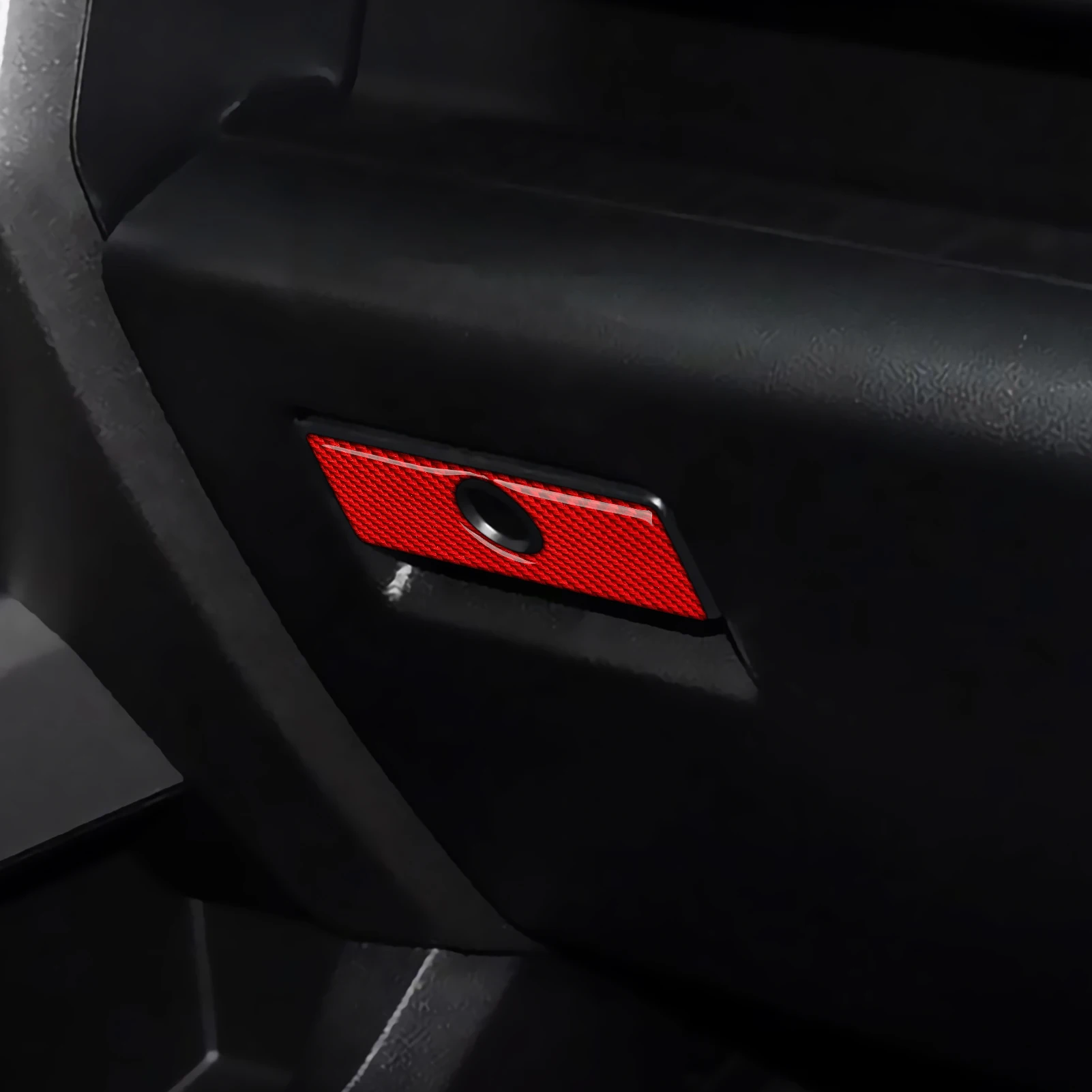 Red Carbon Fiber Interior Sticker. Car Glove Box Switch Panel. For Ford F-150 250 350 450 550 (2015-2022) Trim Accessories.
