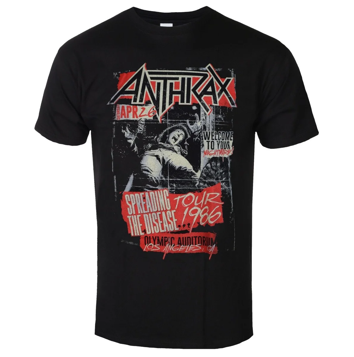 Anthrax Spreading The Disease 1986 Classic Vintage Tour Poster Graphic Print T Shirt