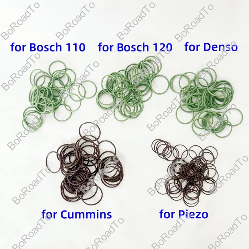 Imagen 2 del producto 12 Uds. Kits de reparación de juntas de anillo de sellado de válvula solenoide de inyector CRIN para Simens Piezo Cummins Bosch 110 120 Denso