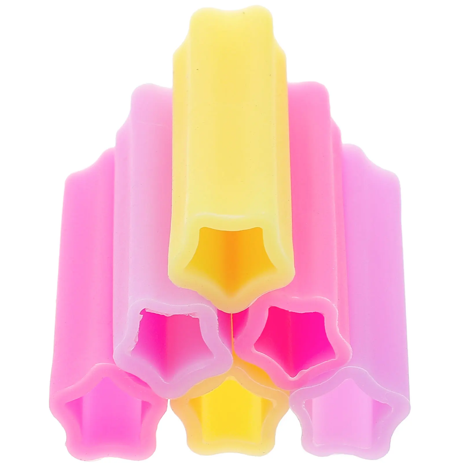 

6pcs Manicure Tweezers Covers Silicone Protector Tips Cases Scissors Sleeve Caps Random Star Color Non Slip Durable