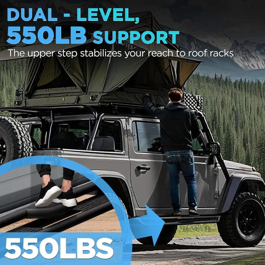 لوحات الجري خطوات جانبية متوافقة مع 20192025 دودج رام 1500 كابينة رباعية ممتدة نمط جديد لشاحنة من الفولاذ الكربوني خطوة جانبية #2