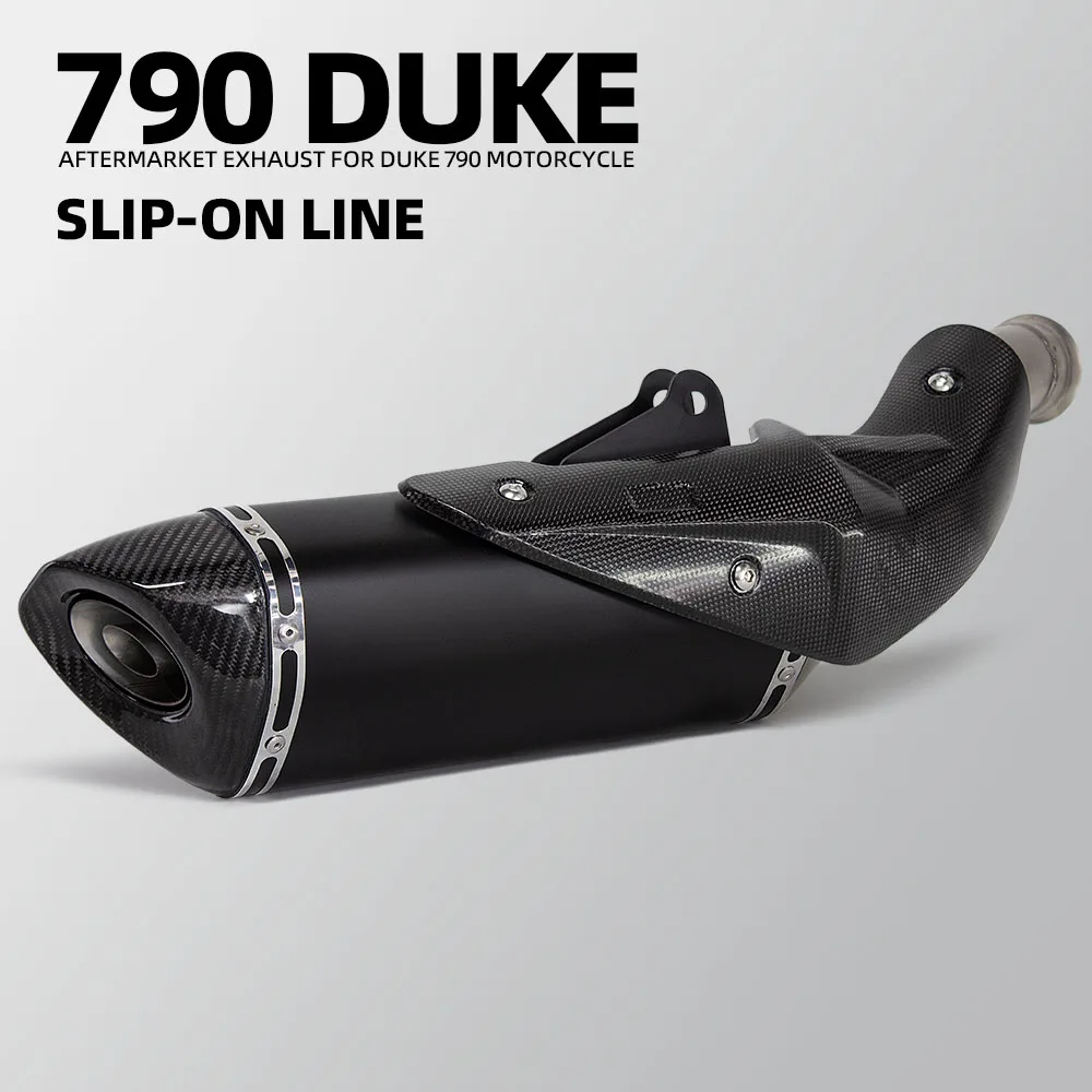 For CFMOTO 800NK 800 NK and DUKE790 DUKE 790 Slip on Line Motorcycle Exhaust Carbon Hexagon Muffler with DB Killer