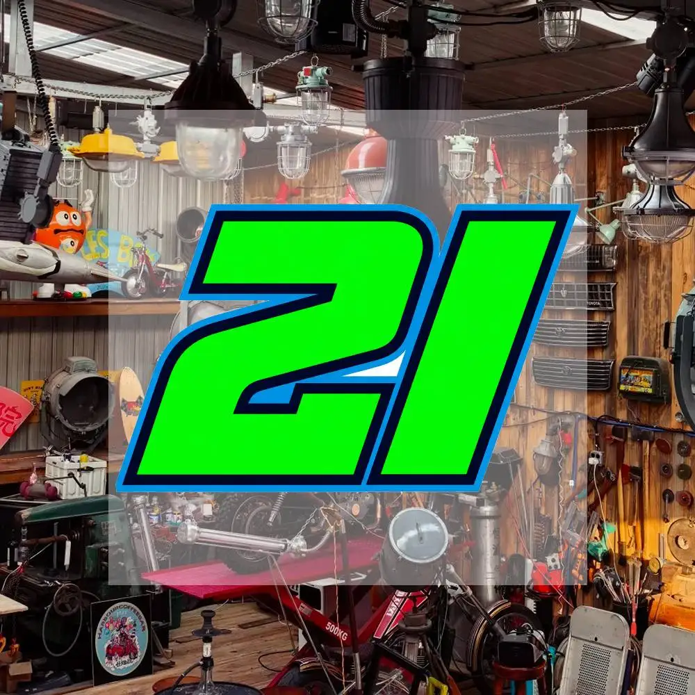 Lucky number 21 Aesthetic Graffiti Waterproof PVC Stickers for Car Motorcycle Skateboard Helmet Notebook