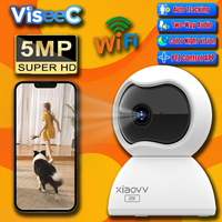 Xiaovv 5MP 3K WiFi IP Camera wifi Wireless Indoor Security Protection Pan&Tilt 8x Digital Zoom Mini Cam Surveillance Cameras