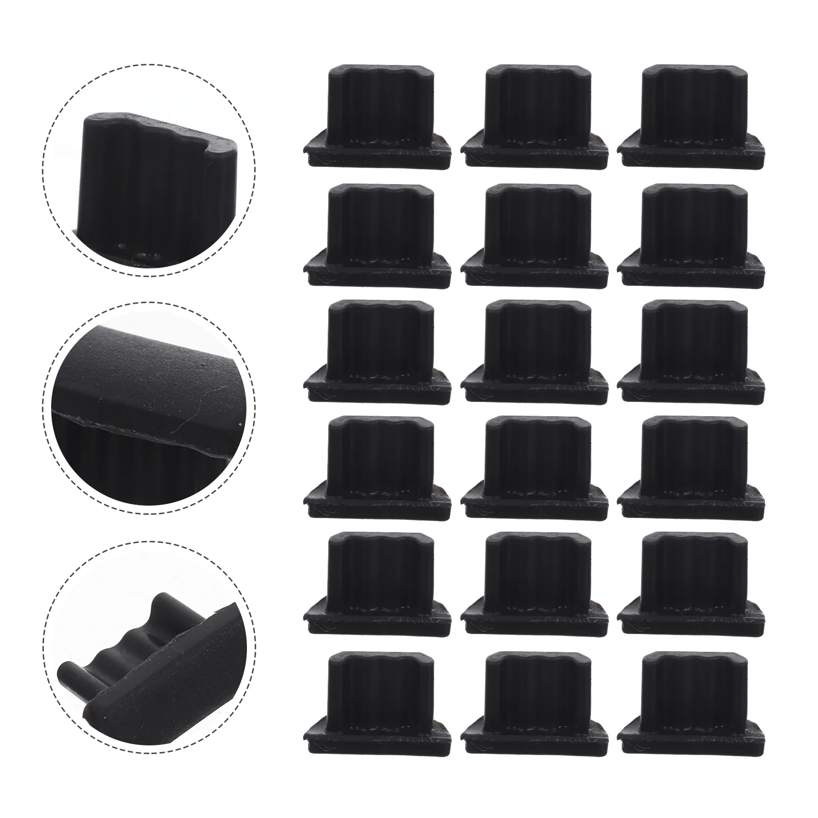 

65 Pcs Dust Plugs Replacement Micro USB Caps Computer for Silica Gel Port Cover Chargers