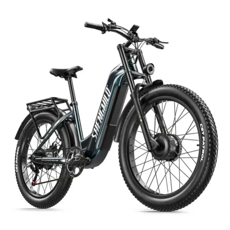 Shengmilo S700PRO Elektrofahrrad für Erwachsene, 48V 25Ah Batterie, 26'' 3.0 Fat Tire All-Terrain E-Bike mit Doppel-Schulter-Vorderradaufhängung