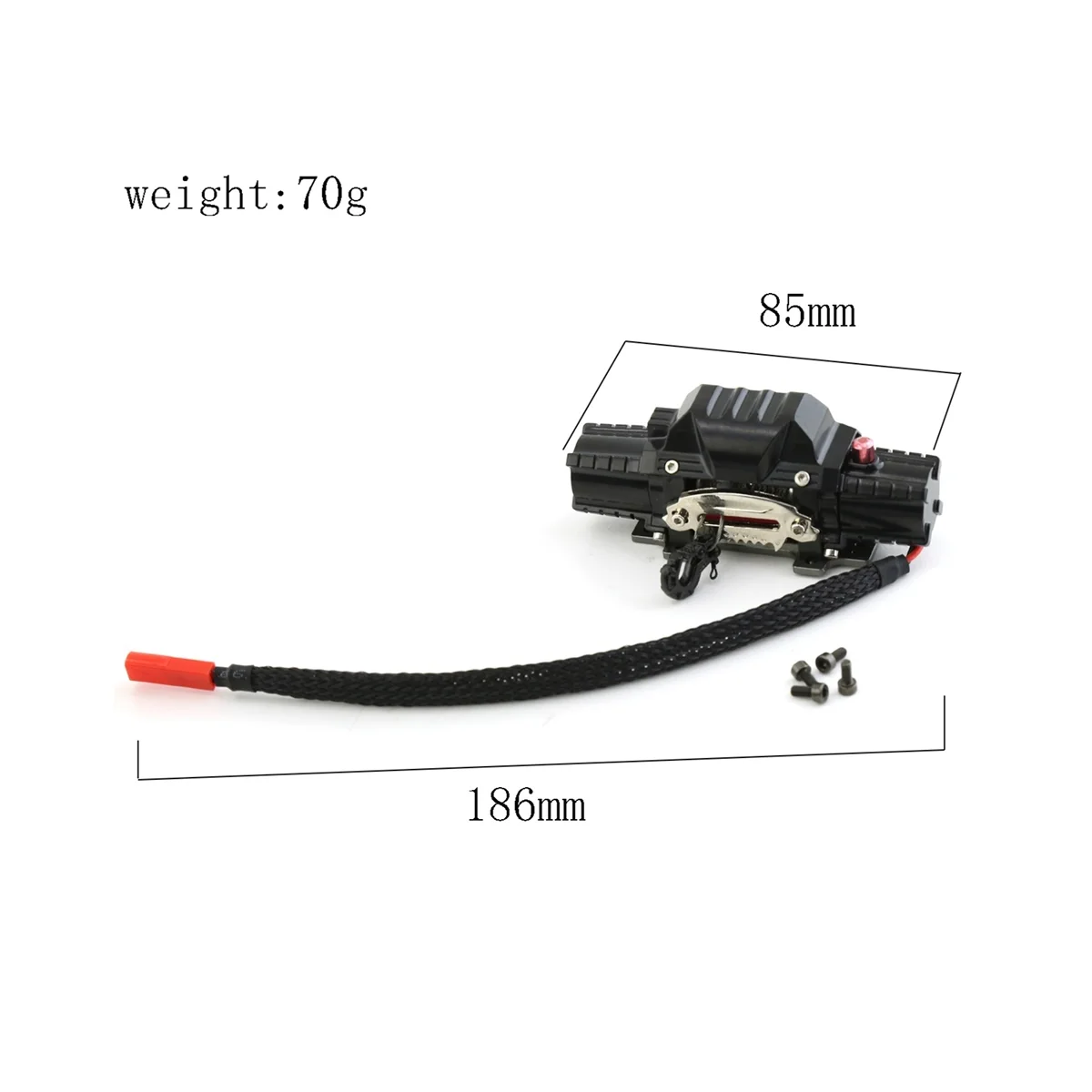 Dual Motor Metal Simulated Winch for 1/8 1/10 RC Crawler Car Axial SCX10 TRAXXAS TRX4 RC4WD D90 Upgrade Parts, A