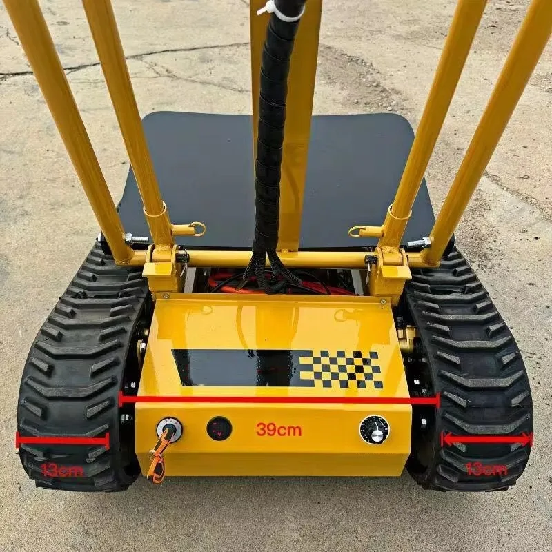 Customized Wide-Track Foldable Electric Stair Climber Cart With Rubber Wheels Maneuverable Transport Tool For Storage & Shopping