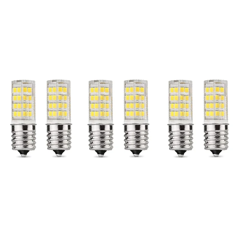 

ABUN-6 Pack 4W Dimmable LED E17 Microwave Oven Bulb , Daylight 6000K 40W Halogen Equivalent Light , E17 LED Bulb