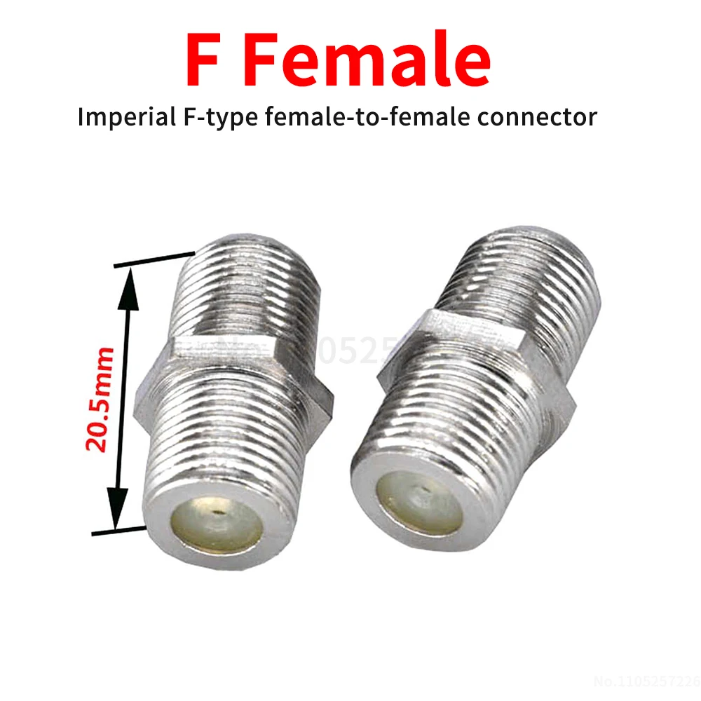 Imperial F-type female-to-female connector female-to-female straight-through connector cable TV splice connector (1 pcs)