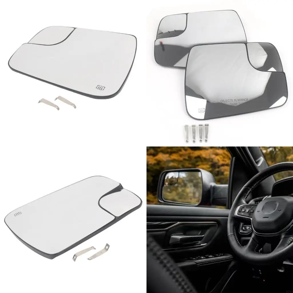 

Car ABS Side Mirror Reflectors Glass with Heating for 1500 68402037AA Waterproof D7YA