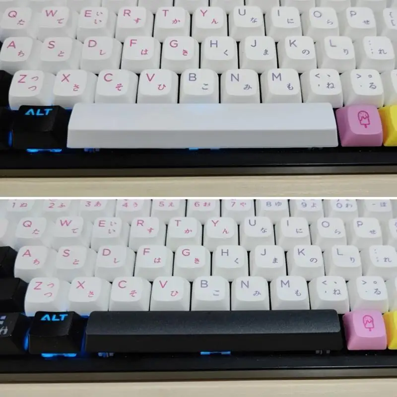 Y1UB 1pc 6.25U PBT Personality Backlit ROG keycaps for Gaming Mechanical Keyboard Cherry MX Switch SpaceBar Matte