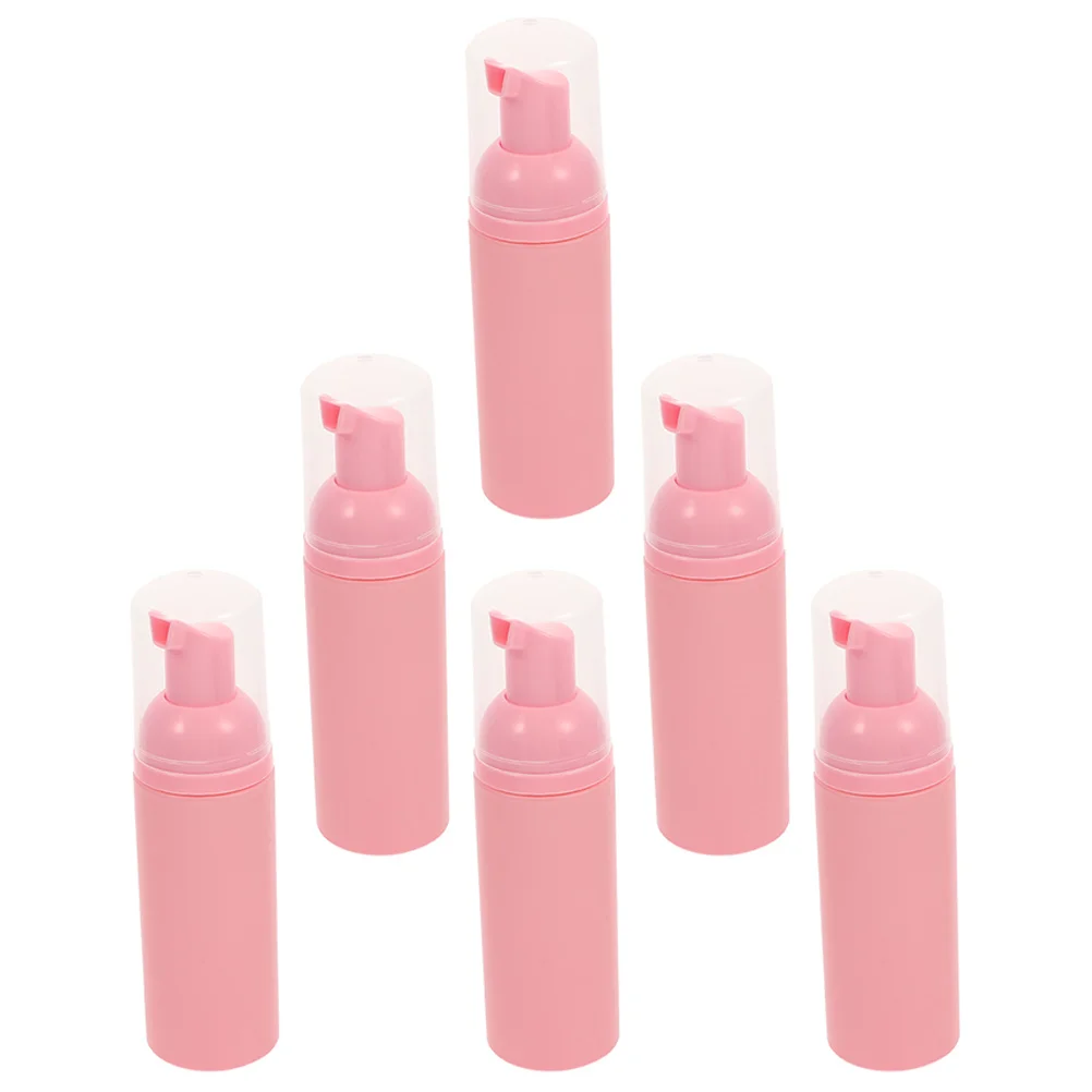 

6 Pcs Lash Shampoo Push Sparkling Bottle Pump Travel Size Foam Bottles Type Soap Dispenser Foaming