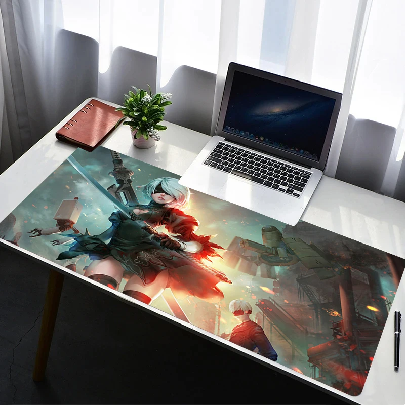 Mouse Pad Laptop Rubber Anime Extended Desktop Mat Computer Gamer Mousepad PC Gaming Accessories N-nier Automata 2b Keyboard Pad