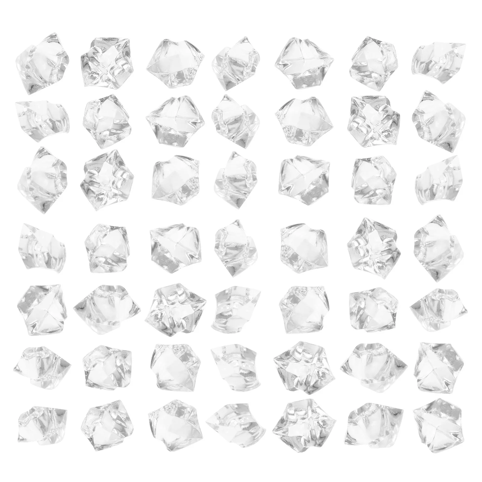 600Pcs Plastic Clear Ice Rocks Acrylic Crushed Ice Stones for Home Decoration Wedding Ceremony Vase Filler Scattering