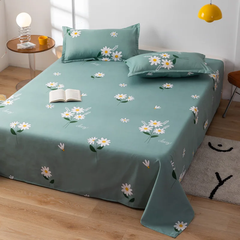 Plaid Queen King Bed Sheets Soft Washable Four Seasons Home Textile Mattress Cover Anti-dirty Bedclothes Bedsheet for Students