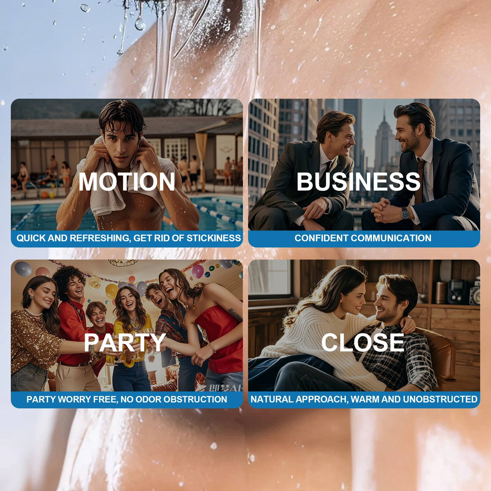 Antyperspirant Dezodorant dla Kobiet i Mężczyzn, 72H Zaawansowana Pielęgnacja, Usuwa Nieprzyjemny Zapach Ciała, Odporny na Pot Pod Pachami, Odświeżający i Suchy. Świeży Zapach