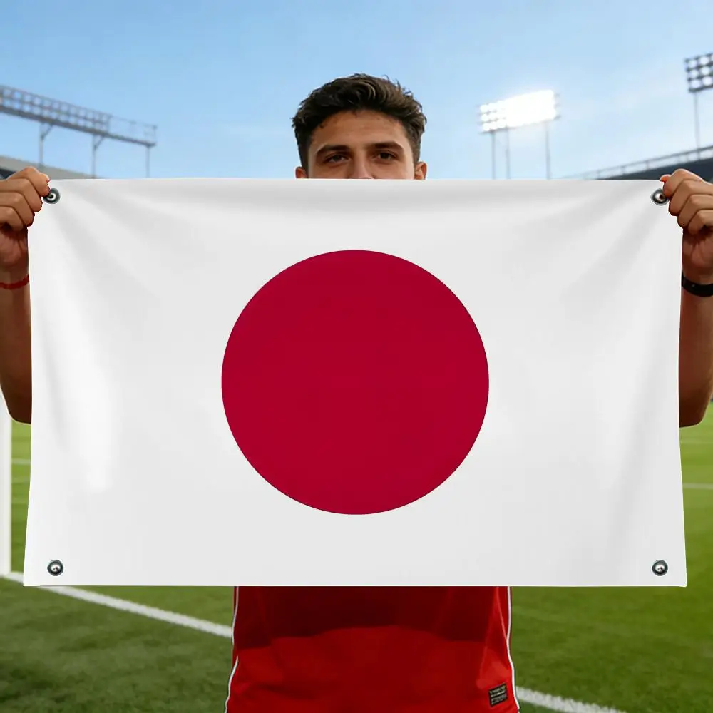 Japan Flags Horizontal High Density Knitted Fabric European Simple For Durable Outdoor Indoor Use