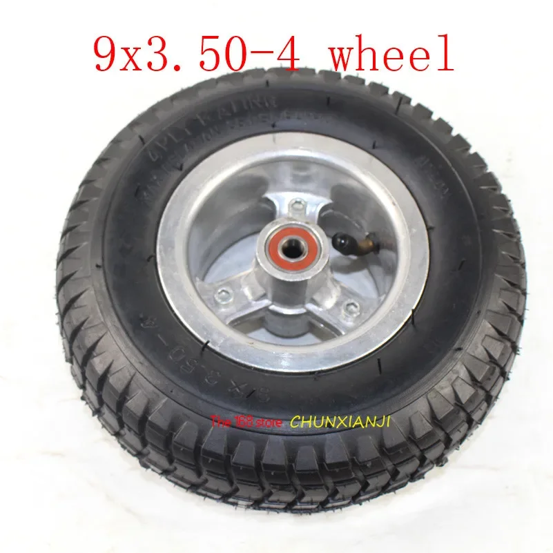Super 9 Inch 9x3.50-4 Tire Inner Tube And Rim Combo for Gas Scooter Skateboard Pocket Bike Electric Tricycle - Bicycle Tyre