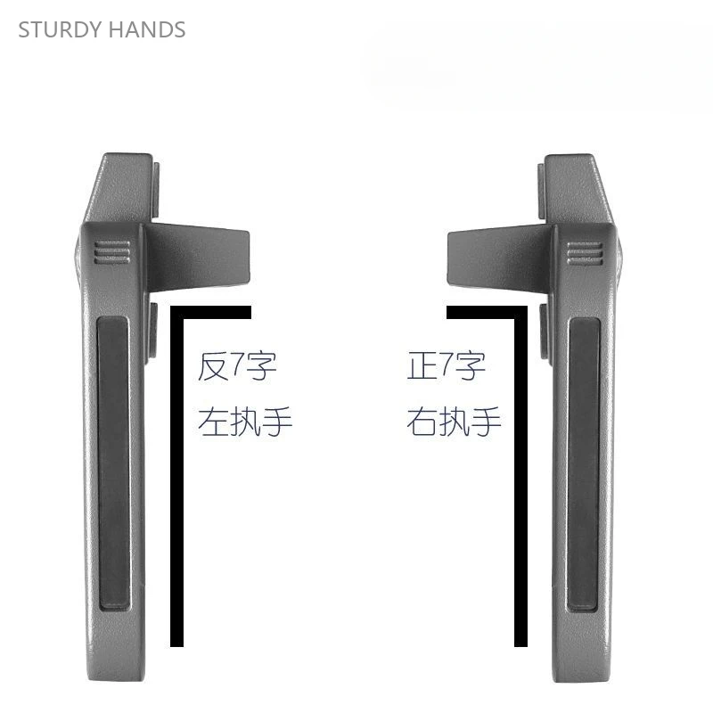 2PCS38 aluminum alloy window handle swing window sliding door old-fashioned seven shaped left and right handle