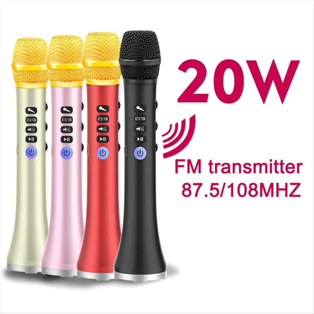 L-698DSP 20W Bluetooth Microphone with Wireless Speaker for Enhanced Sound Quality Black-A82Z