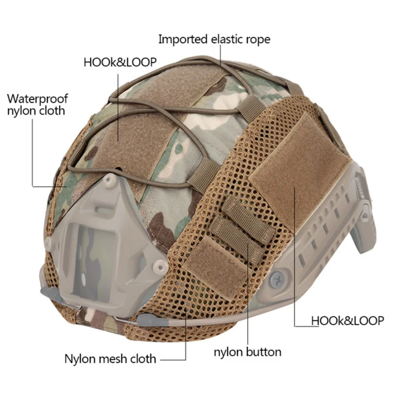 Outdoor Hunting Helmet Cover CS Wargame Sport Helmet Cover For Ops-Core PJ/BJ/MH Type Fast Helmet 2022