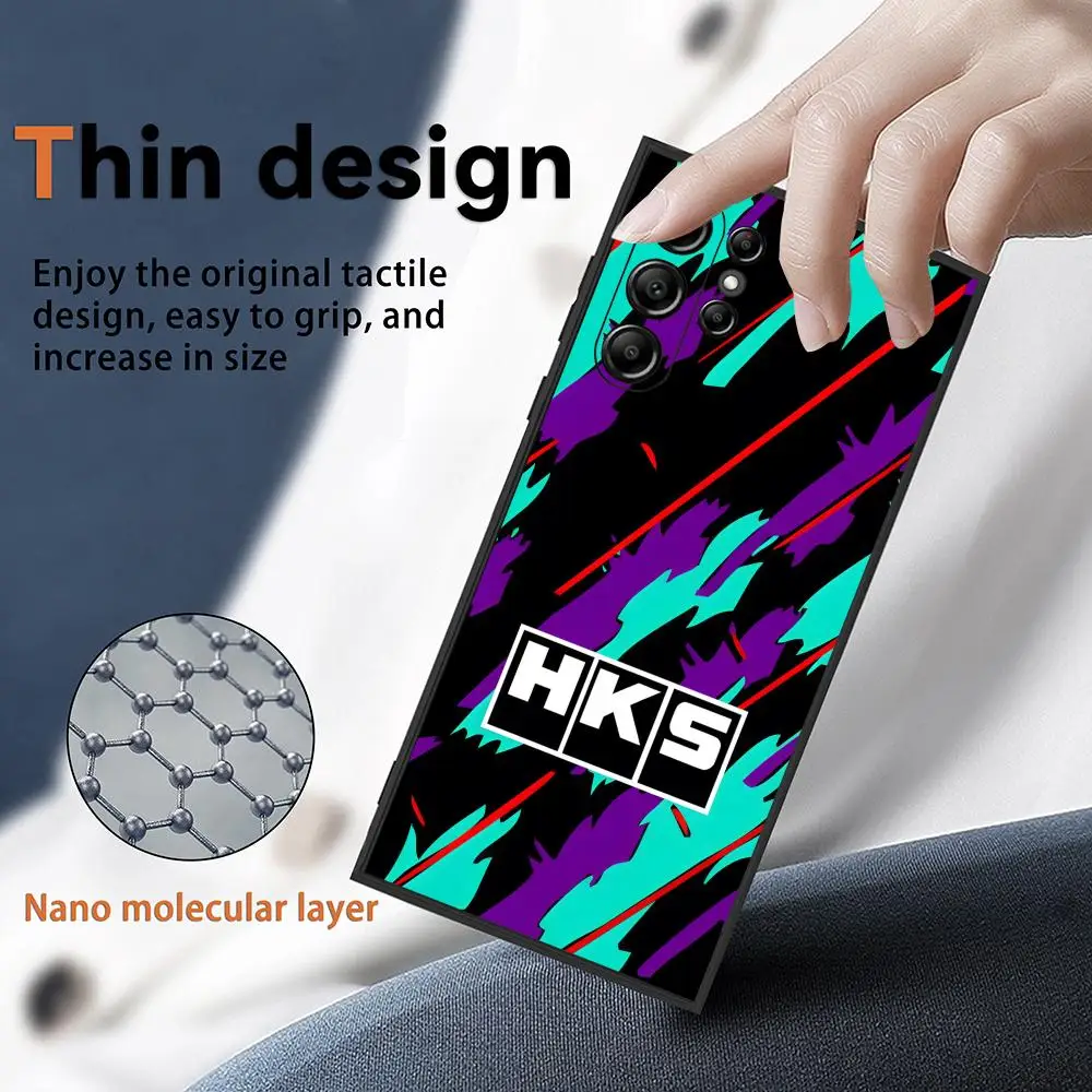 Fashion Cool Car H-HKS Phone Case For Samsung Galaxy S25 S24 S22 S23 Ultra S21 S20 Plus Frosted Non-Slip Full Cover Soft Case