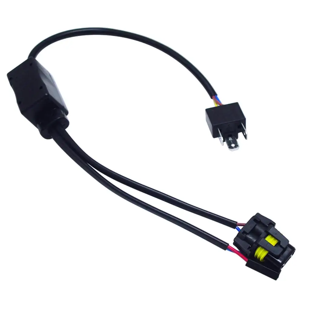Headlamp Light Bulb Socket Plug Relay Harness Black Connector for H4 Xenon Bulbs Car Lighting Kit Quick Installation