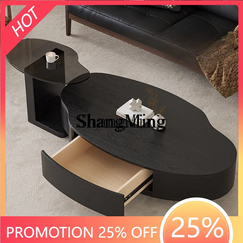 

FGgood-looking solid wood coffee table combination living room household small apartment minimalist high-end creative tea table