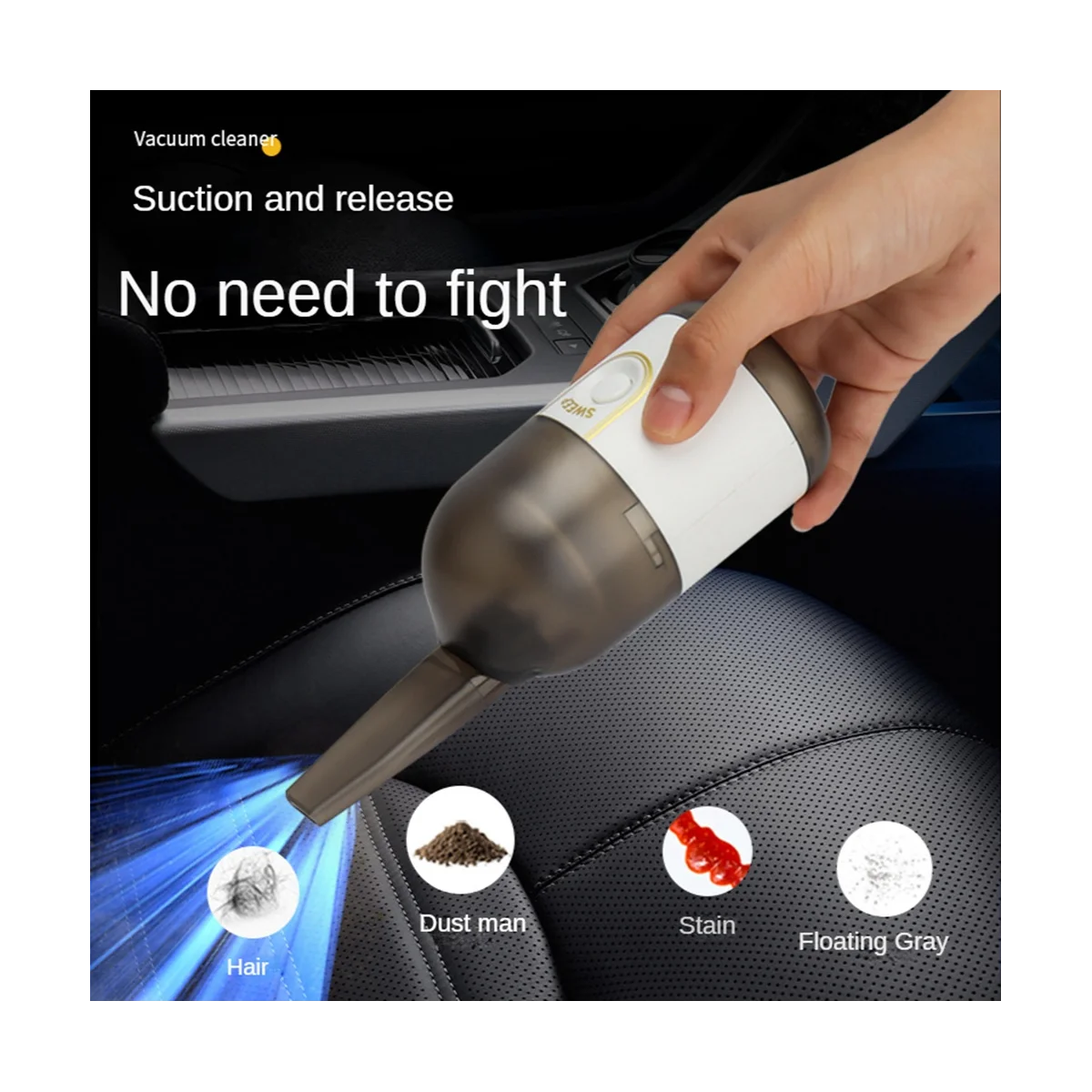 Miniodkurzacz do czyszczenia pulpitu przenośna ręczna maszyna do czyszczenia pojazdu biurowego do domu bezprzewodowa czarna