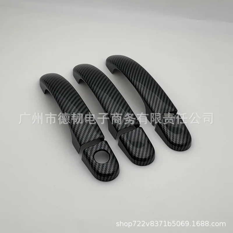 

6Pcs Carbon Fiber Texture Door Handle Cover Protector Sticker For Volkswagen Caddy T5 T6 2003-2009 Auto Accessories