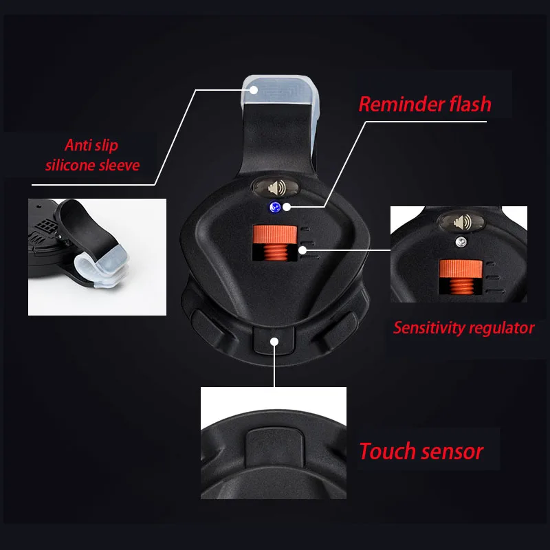 TAKEDO HD01 Fish Bell Rock Fishing Bite Alram LED Light Indicator Sound  Sensor Annunciator Carp Fishing Tool  With Carp Rod