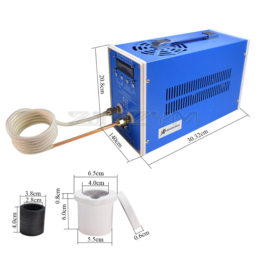 Imagem -04 - Fornalha de Derretimento Alta do Metal do Ouro do Ponto de Derretimento da Máquina de Aquecimento por Indução do Aquecedor de Indução 2kw 3kw