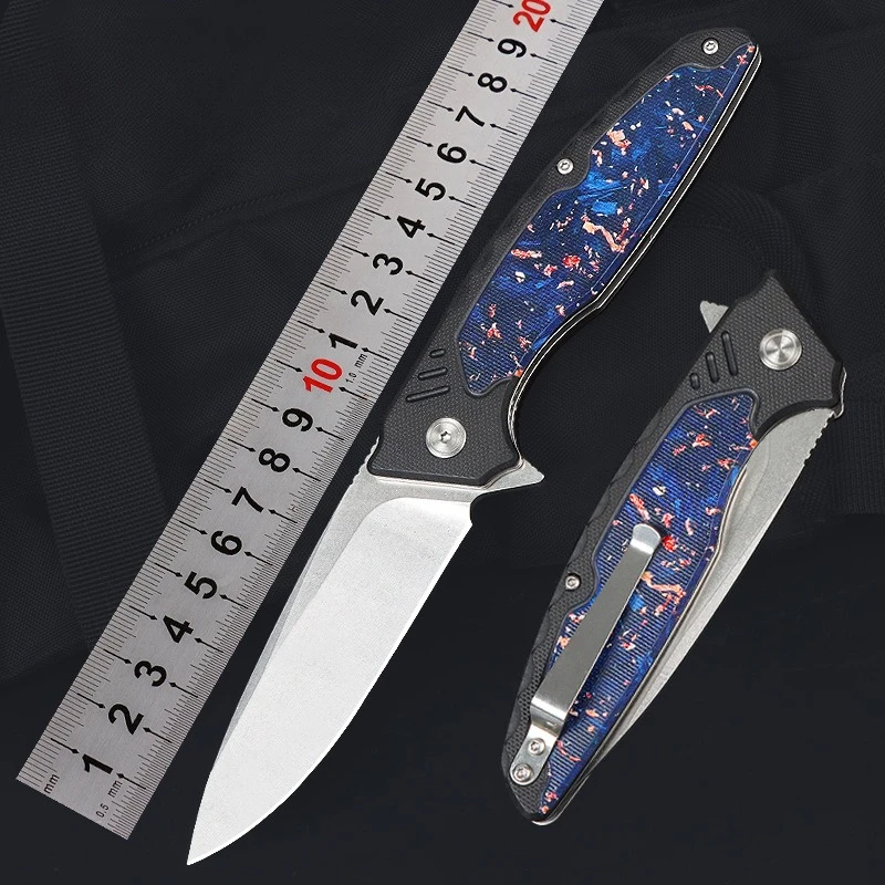 

High Hardness Portable Folding Camping Outdoor Pocket Knife G10 Handle Hunting Survival Tactical Utility Fruit Knives CNC Tools