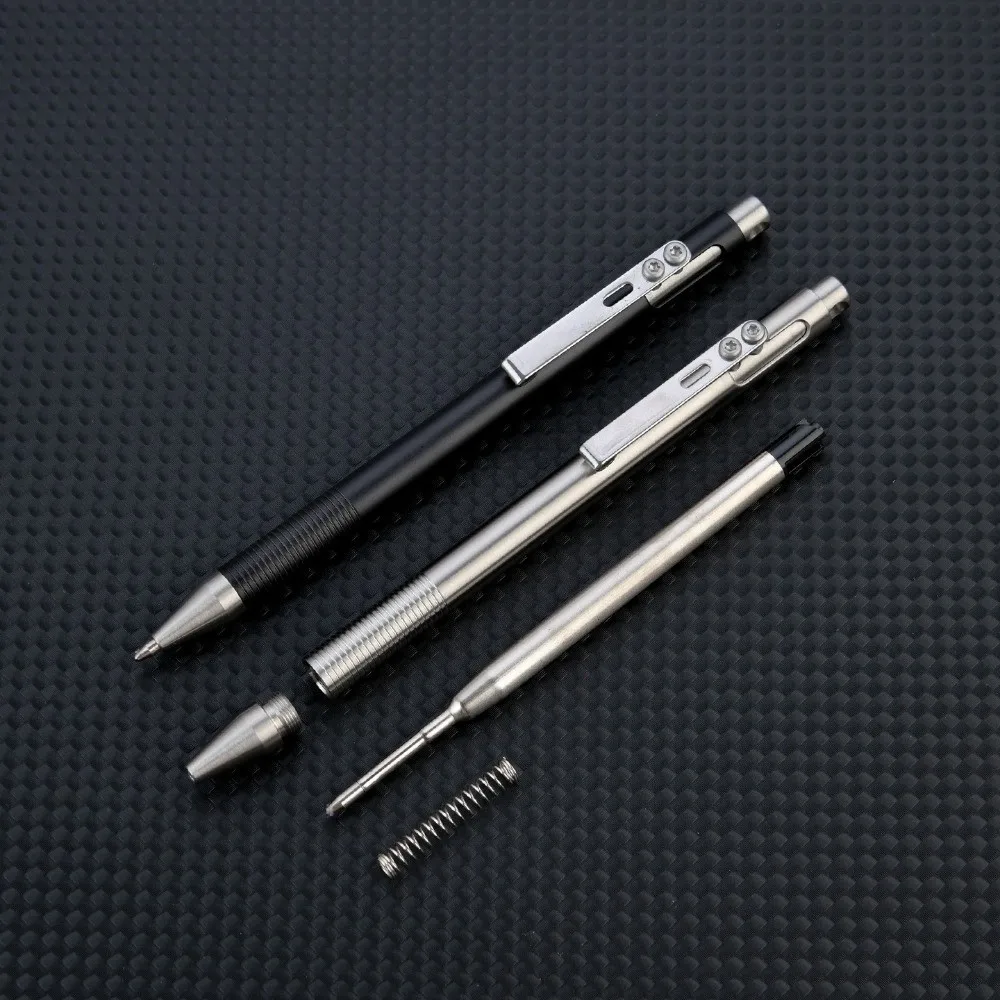 Durable Stainless Steel Retractable Ballpoint Pen Metal Heavy Duty Click Gel Pen Business Signature Pen School Office
