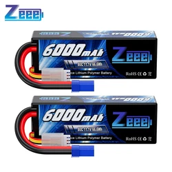 1/2pcs Zeee 3S Lipo Battery 11.1V 80C 6000mAh Hardcase with EC5 Plug for RC Cars RC Hobbies Buggy Trucks Boats for FPV Drones